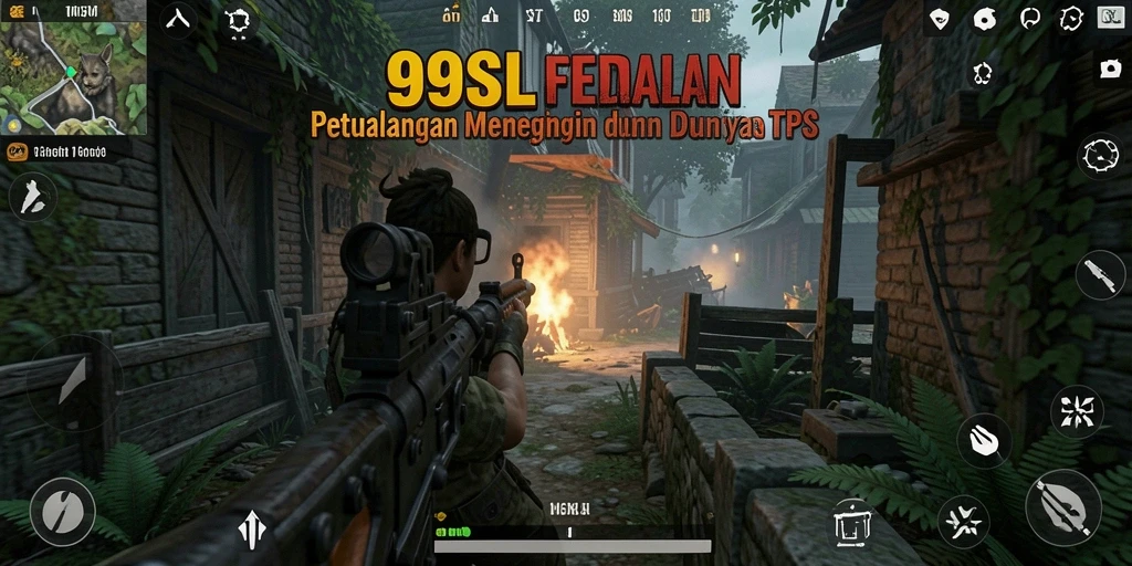 Tangkapan layar gameplay 99SL menampilkan aksi menegangkan dalam pertempuran TPS.