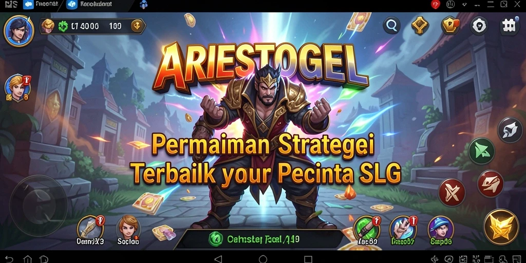 Screenshot ARIESTOGEL menampilkan grafis yang memukau dengan gameplay SLG yang dinamis.