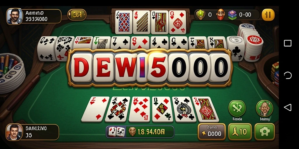 Tampilan gameplay seru dan interaktif di DEWI5000.