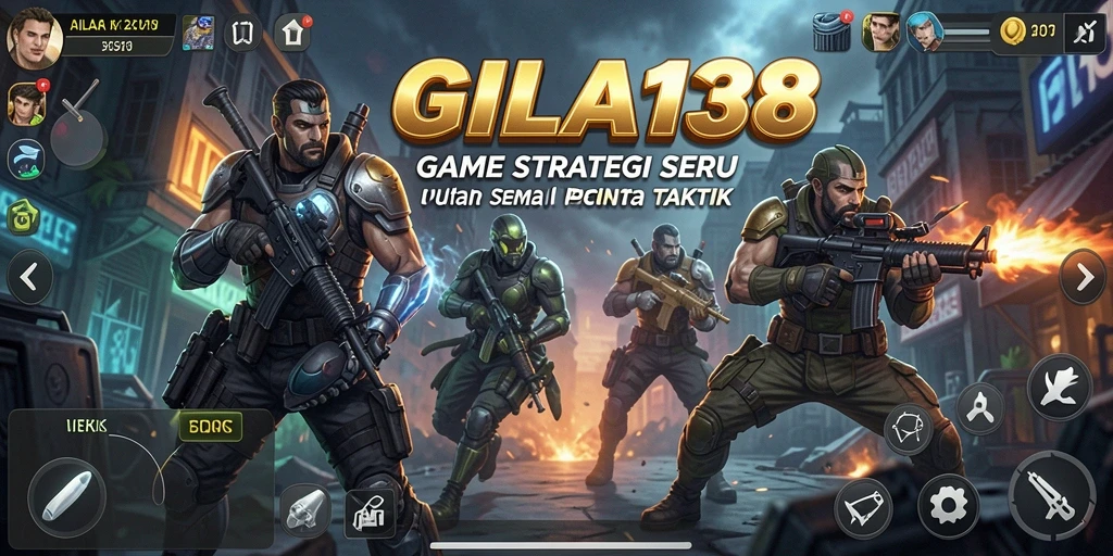 Gambar layar GILA138 menampilkan aksi pertempuran strategi yang intens.