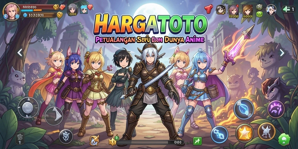 Tampilan menarik dari gameplay HARGATOTO yang penuh warna.