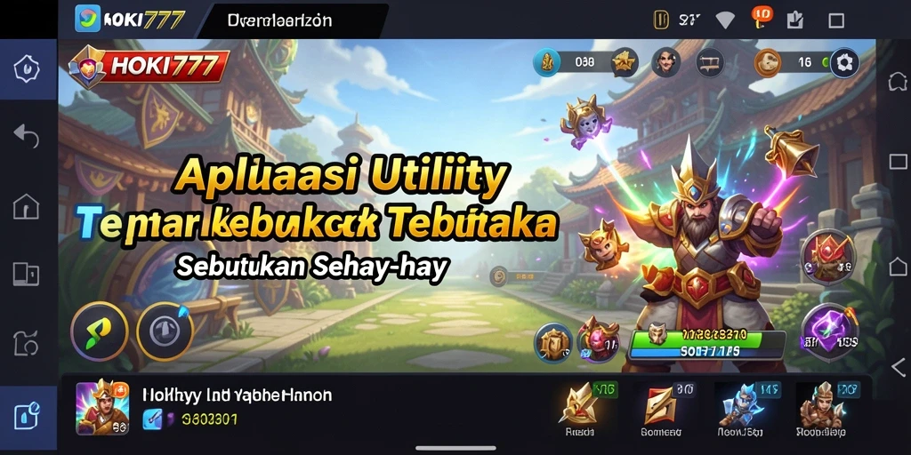Tampilan aplikasi HOKI777 dengan berbagai fitur Utility yang membantu.