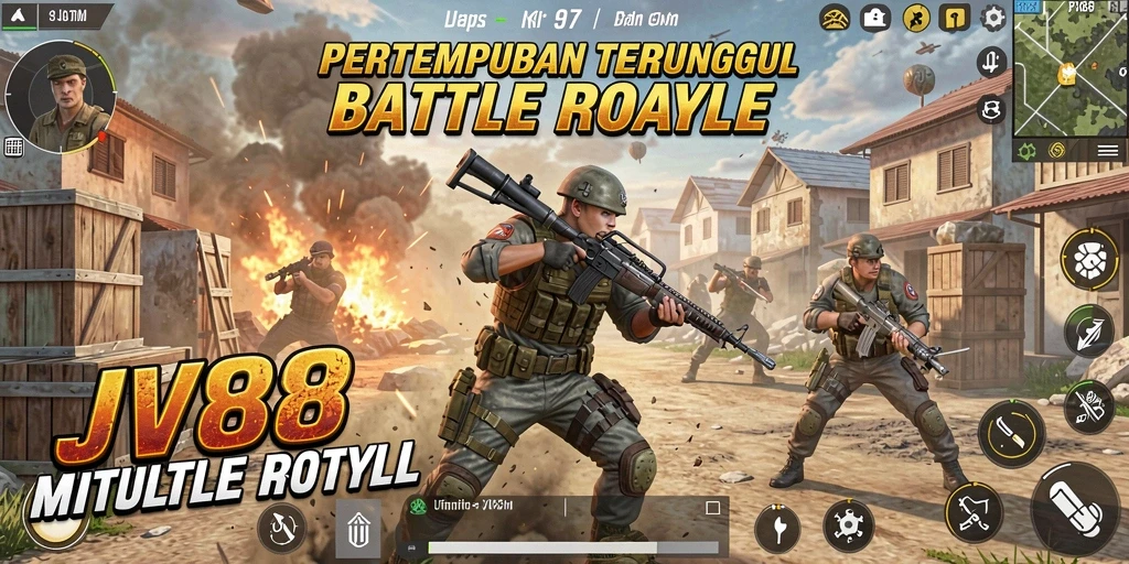 Gameplay JV88 yang menarik dan mendebarkan dalam Battle Royale.