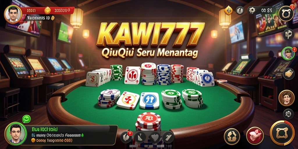 Tampilan gameplay seru KAWI777 dalam permainan QiuQiu.