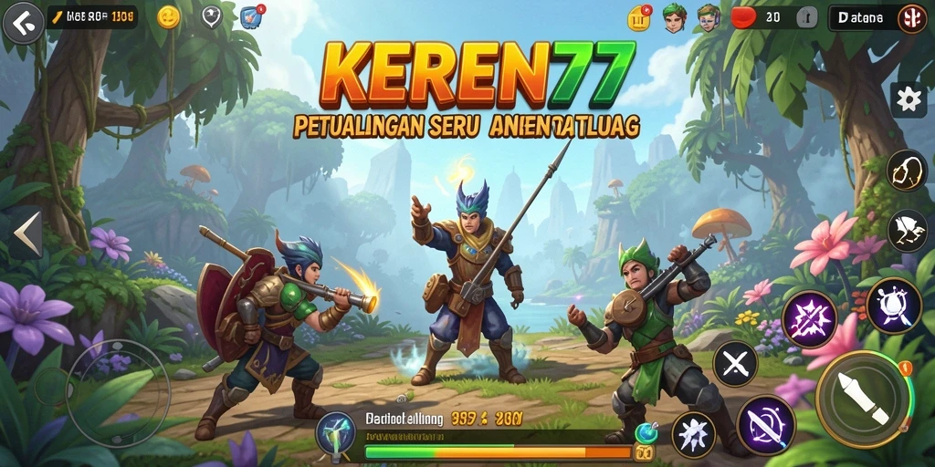 Tampilan gameplay menakjubkan saat menjelajahi dunia petualangan