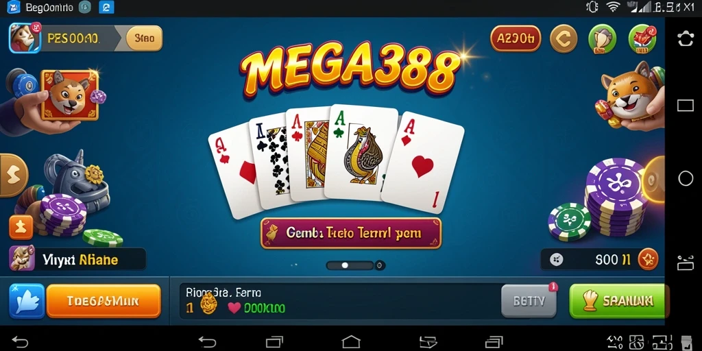 Screenshot gameplay MEGA388 yang menampilkan suasana permainan Domino yang seru.