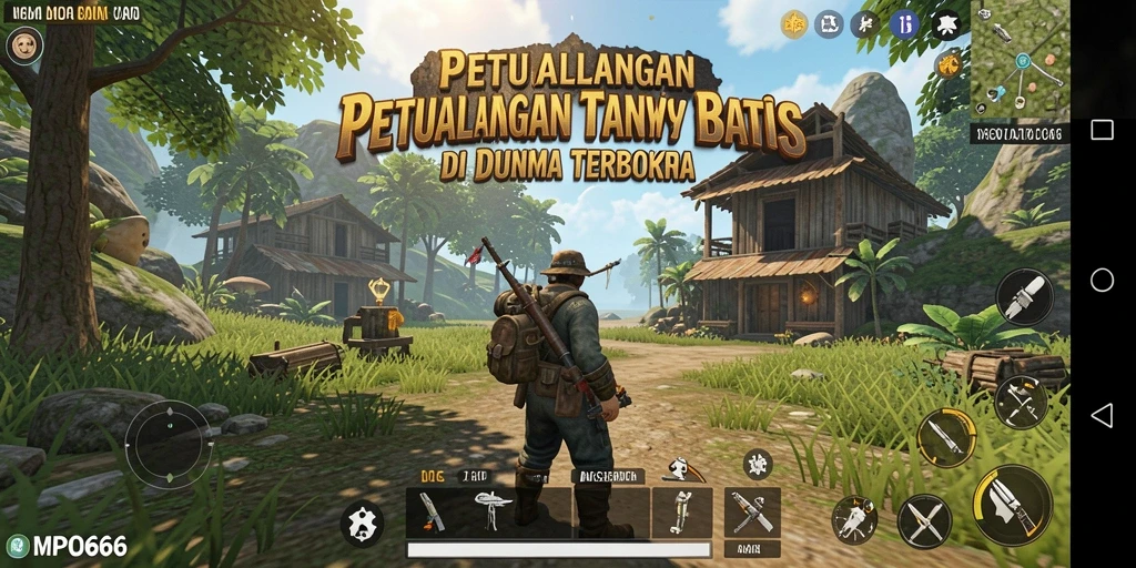 Screenshot gameplay dari MPO666 yang menunjukkan aksi eksplorasi dunia terbuka.