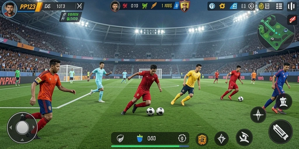 Tampilan gameplay PP123 dengan aksi pemain yang menegangkan.