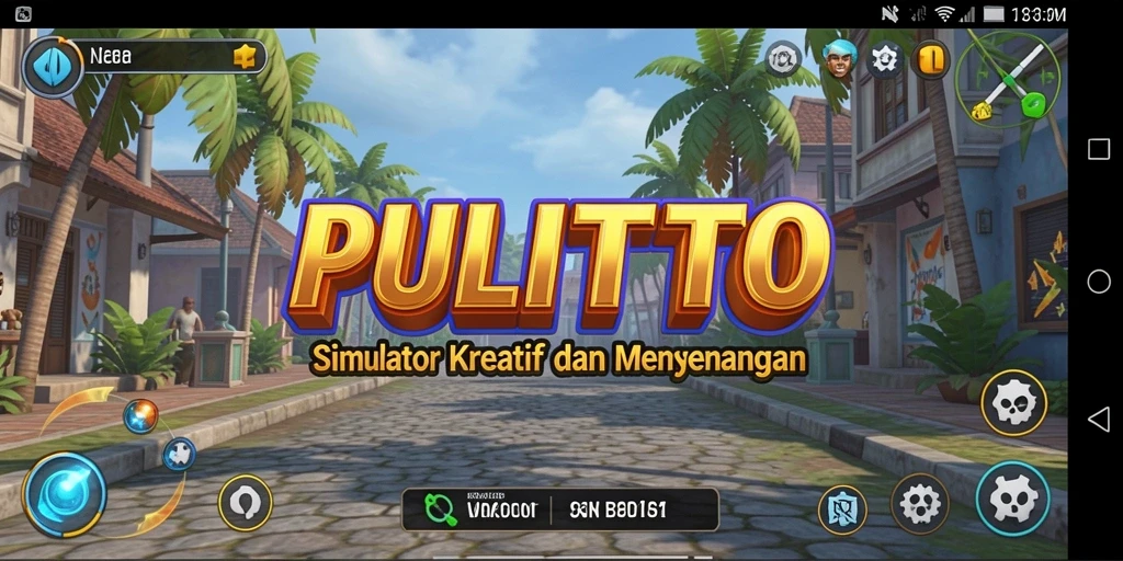 Tangkapan layar utama PULITOTO menampilkan gameplay yang seru dan kreatif.