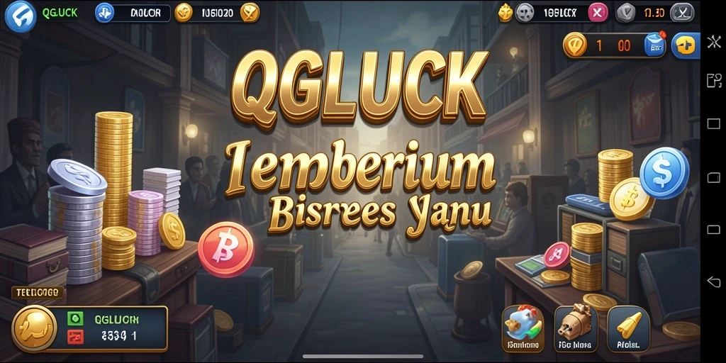 Screenshot gameplay QGLUCK menunjukkan manajemen bisnis yang seru.