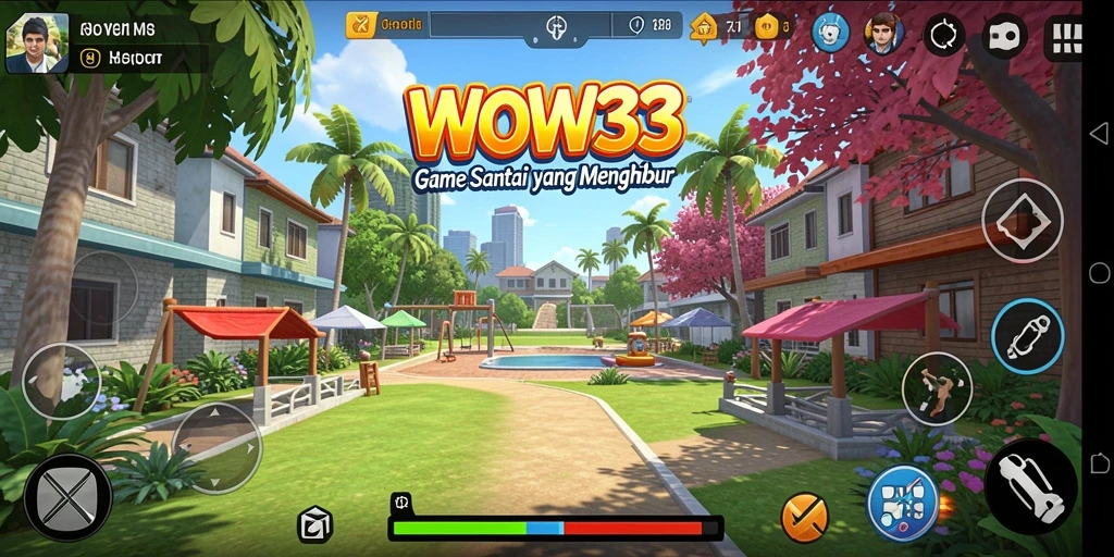Tampak seru gameplay WOW33 dengan berbagai tantangan menarik.
